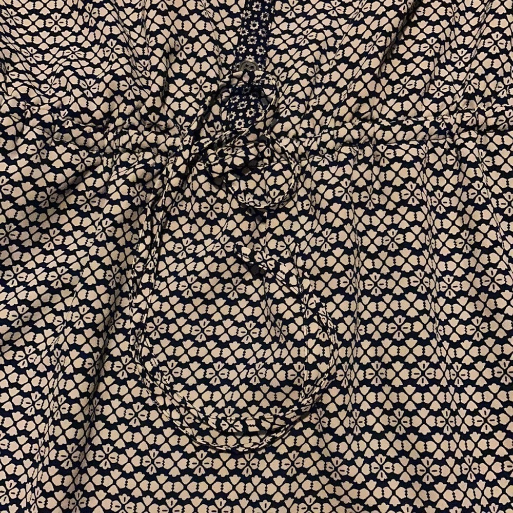 Gap blue clover print sleeveless shirt dress - Picture 7 of 8